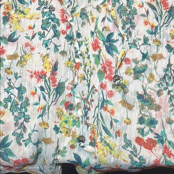 Jessica Simpson Cream Ruffled Bib Collar layer Blouse - Picture 6 of 6